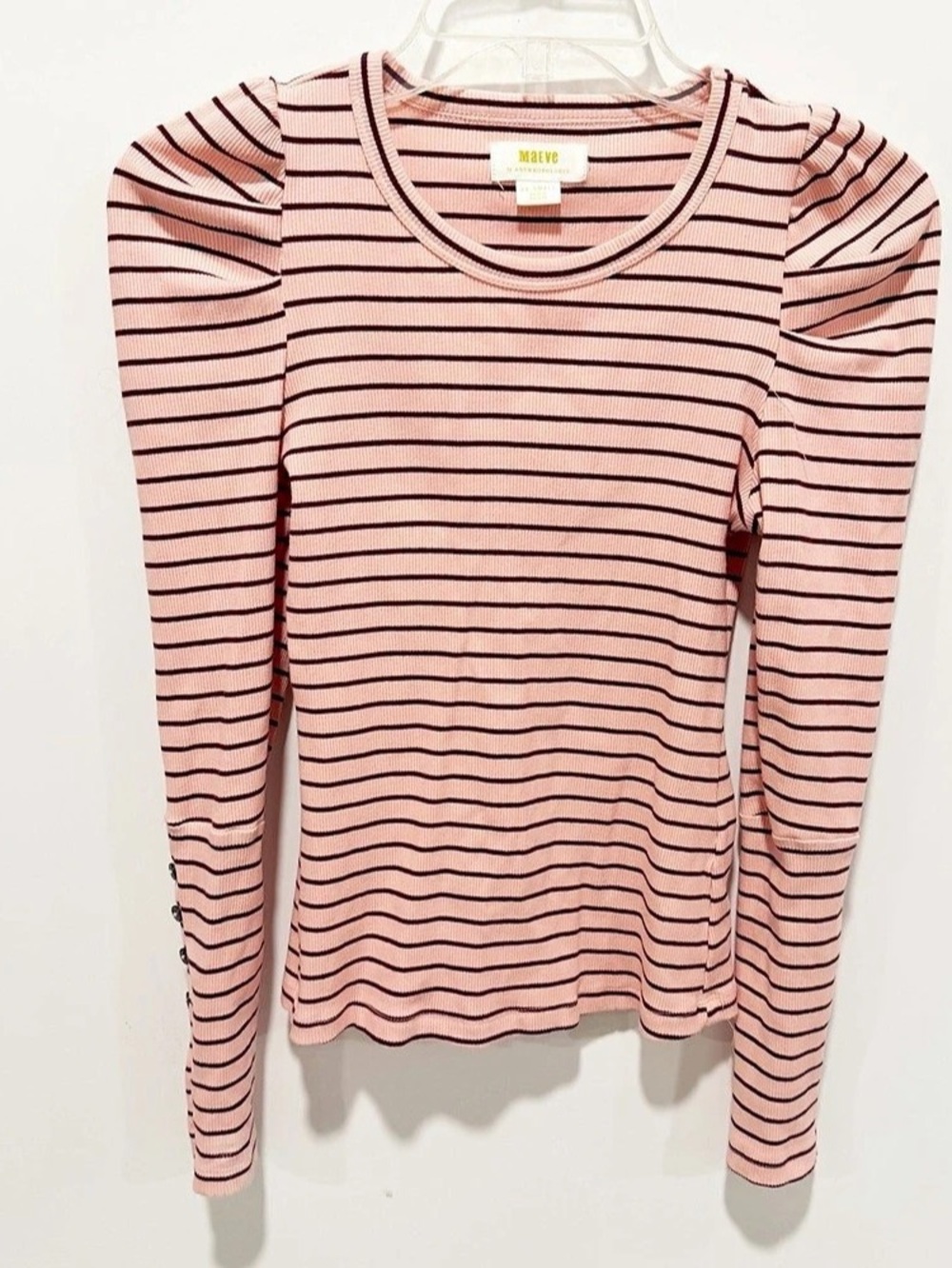 Maeve Ribbed Striped Top